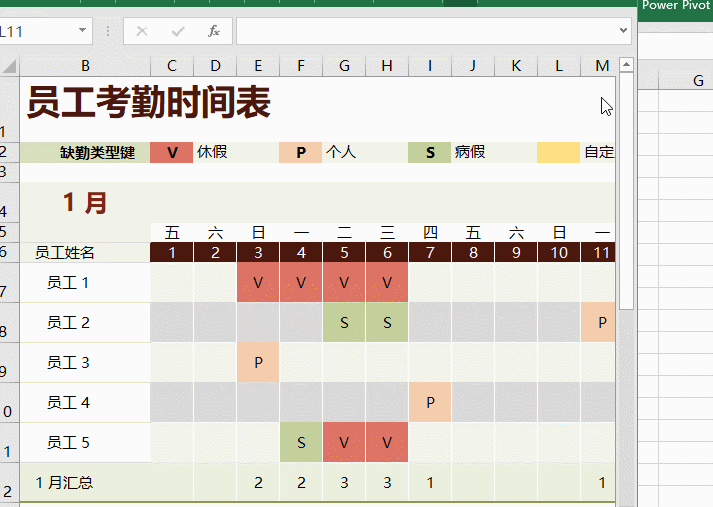 好看的考勤表格是怎么做出來的，點(diǎn)這里看看吧！
